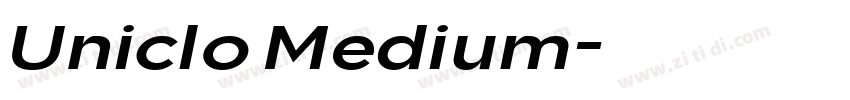 Uniclo Medium字体转换